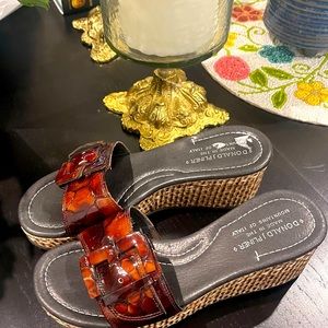 Donald J. Pliner Shoes | Donald Pliner
Crocco Wedge | Color: Brown/Tan , size 6.